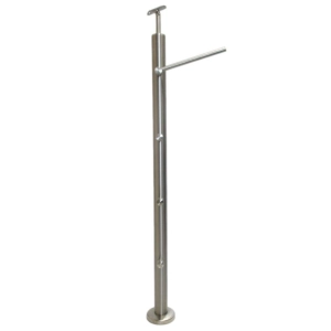 Słupek Prawy Ø 42,4 x 960 mm 4 Uchwyty Osiowe Ø 12 mm AISI 304 Balustrada Poręcz